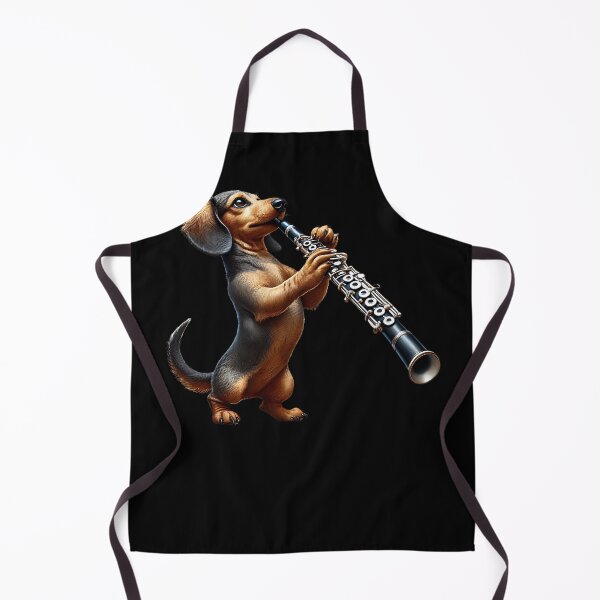 Item preview, Dachshund Playing Oboe Player Dog Lover designed and sold by Kimberley King Art King Art.
