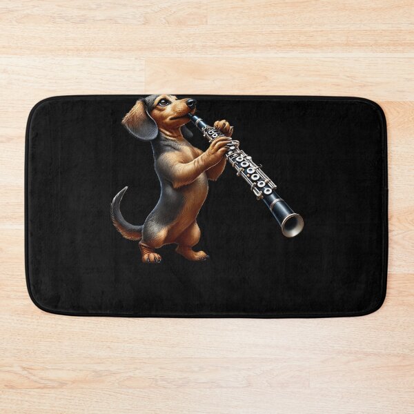 Item preview, Dachshund Playing Oboe Player Dog Lover designed and sold by Kimberley King Art  King Art.