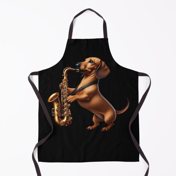 Item preview, Dachshund Playing Saxophone Player Dog Lover designed and sold by Kimberley King Art King Art.