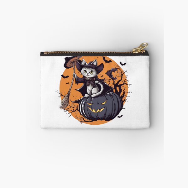 Item preview, Cute White Witch Cat on Pumpkin,Halloween,Halloween thrit designed and sold by SiripornSeaynng.