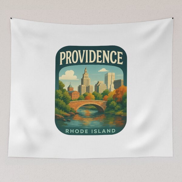 Item preview, Providence Rhode Island Skyline and Riverwalk designed and sold by Aryabek.