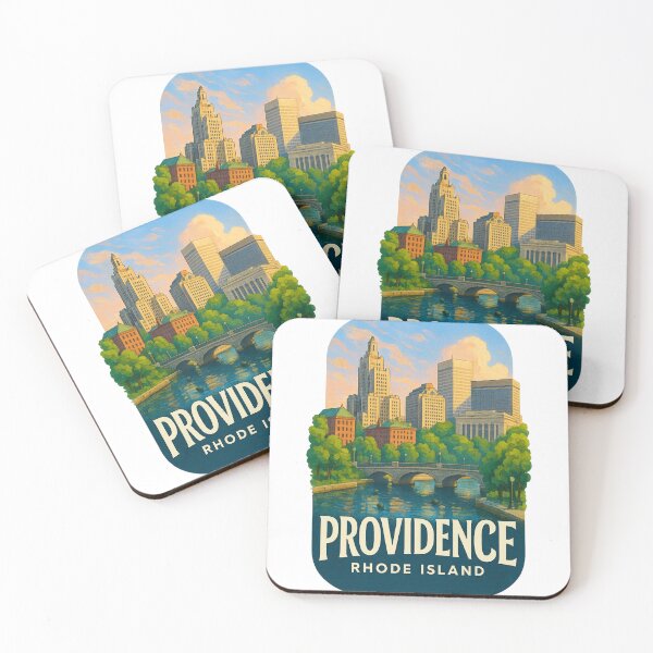 Item preview, Providence Downtown Rhode Island River Scene designed and sold by Aryabek.