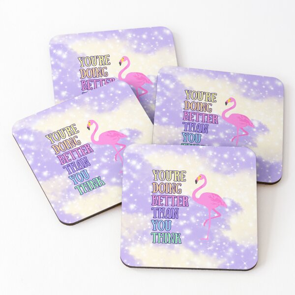 Item preview, Flamingo Galaxy Motivation | “You’re Doing Better Than You Think” Encouragement Design designed and sold by MagicContOasis.