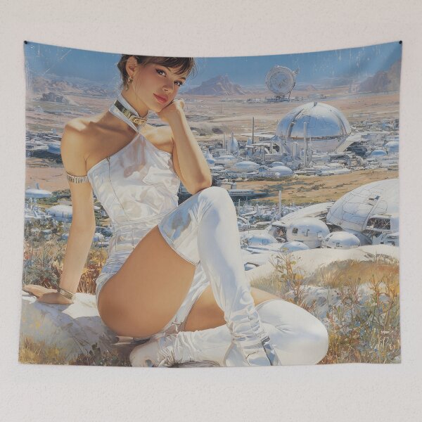 Item preview, Retro Futuristic Pin-Up 70s | Vintage Sci-Fi Glam 4 designed and sold by Velvetcosmonova.