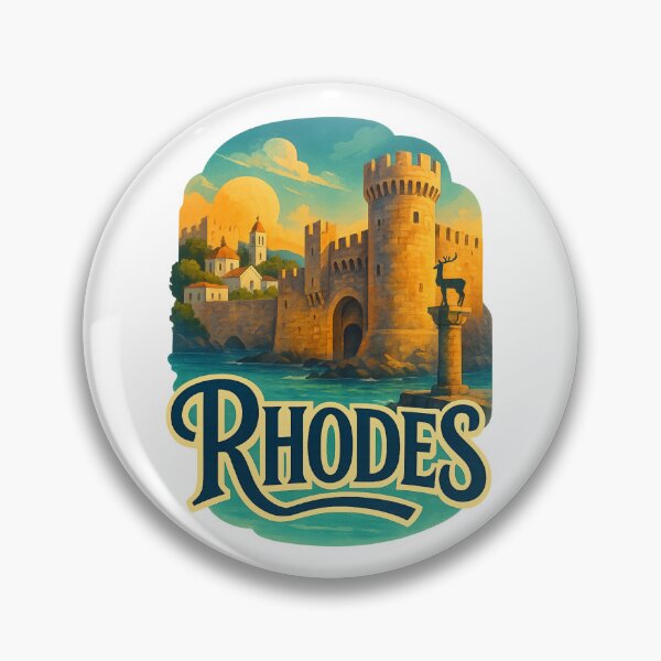 Item preview, Medieval Fort and Harbor of Rhodes Greece designed and sold by Aryabek.