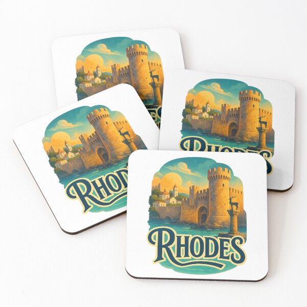 Item preview, Medieval Fort and Harbor of Rhodes Greece designed and sold by Aryabek.