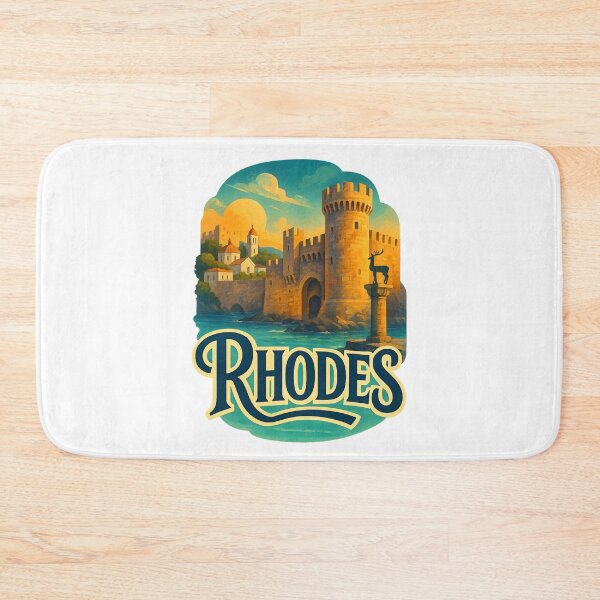 Item preview, Medieval Fort and Harbor of Rhodes Greece designed and sold by Aryabek.