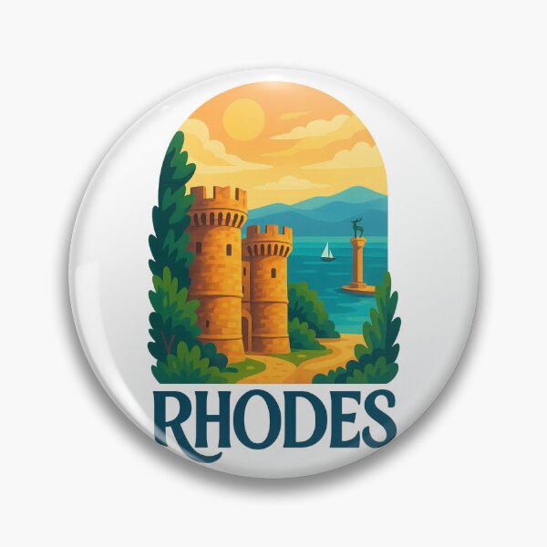 Item preview, Tower and Coastline of Rhodes Island Greece designed and sold by Aryabek.