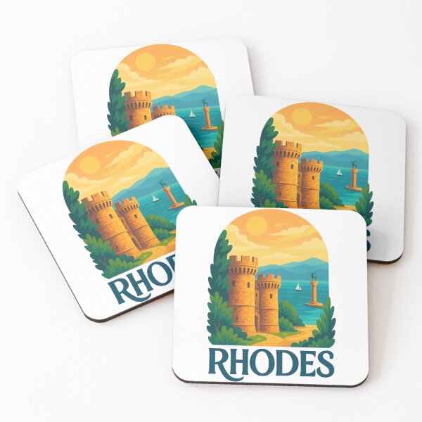Item preview, Tower and Coastline of Rhodes Island Greece designed and sold by Aryabek.
