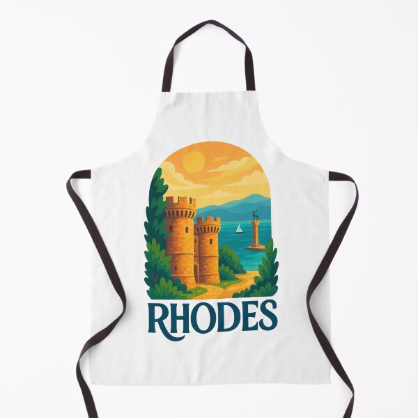 Item preview, Tower and Coastline of Rhodes Island Greece designed and sold by Aryabek.