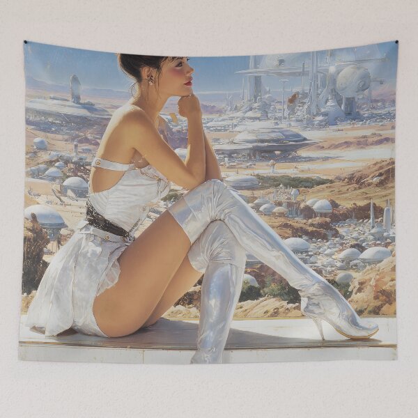 Item preview, Retro Futuristic Pin-Up 70s | Vintage Sci-Fi Glam 3 designed and sold by Velvetcosmonova.