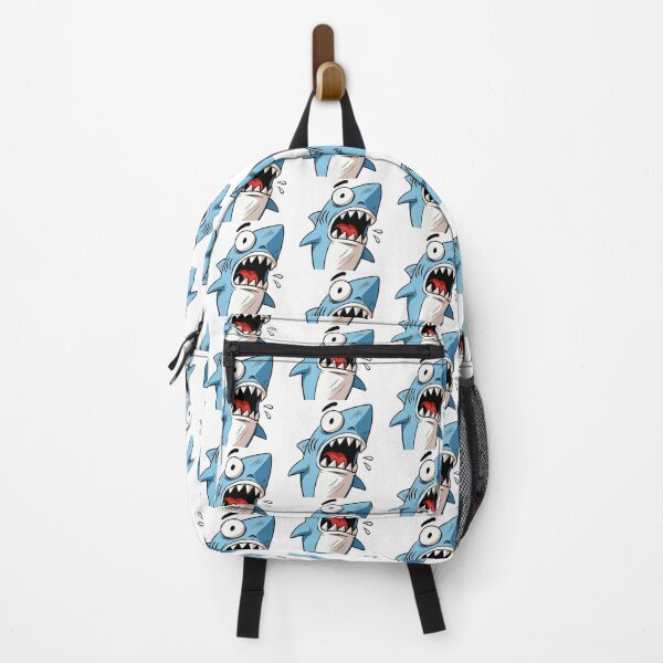 Item preview, A blue shark looks scared and shocked. designed and sold by kyokyyosei.
