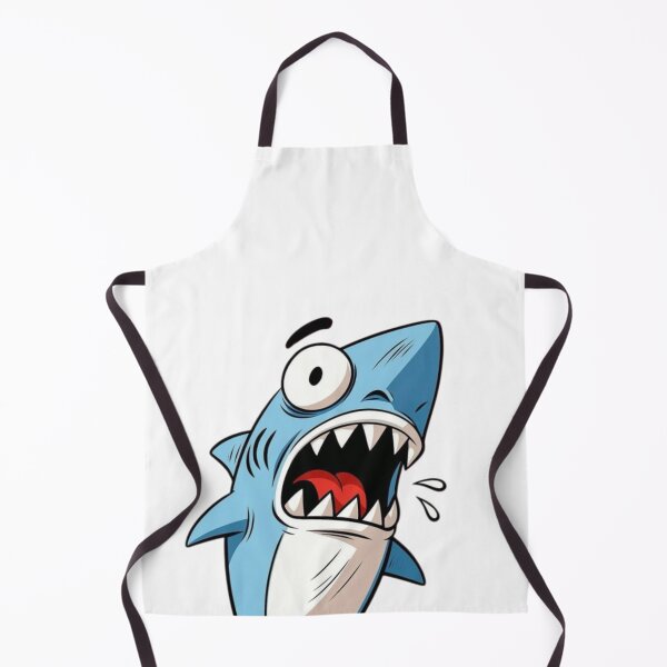 Item preview, A blue shark looks scared and shocked. designed and sold by kyokyyosei.