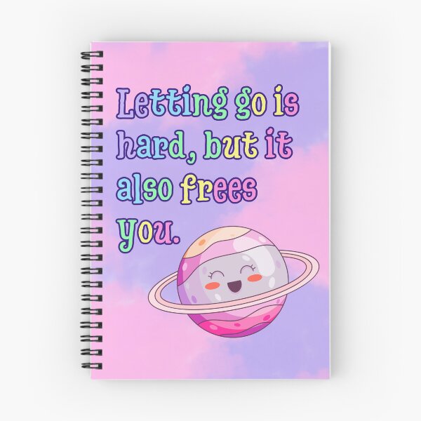 Item preview, Letting Go Is Hard, But It Also Frees You | Cute Kawaii Planet Quote | Pastel Galaxy Style designed and sold by MagicContOasis.