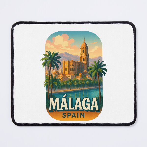 Item preview, Historic Skyline of Málaga Spain at Sunset designed and sold by Aryabek.