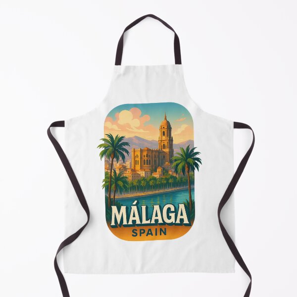 Item preview, Historic Skyline of Málaga Spain at Sunset designed and sold by Aryabek.