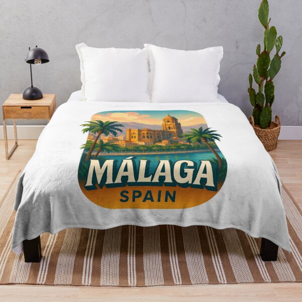 Item preview, Historic Skyline of Málaga Spain at Sunset designed and sold by Aryabek.