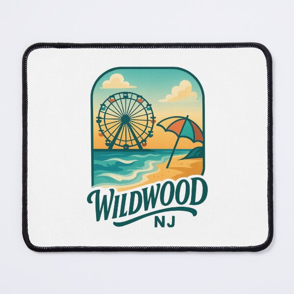 Item preview, Wildwood New Jersey Beachfront and Ferris Wheel designed and sold by Aryabek.