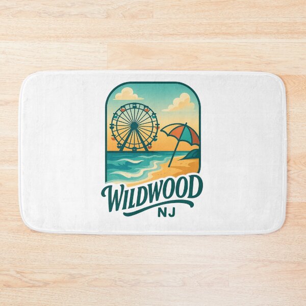 Item preview, Wildwood New Jersey Beachfront and Ferris Wheel designed and sold by Aryabek.