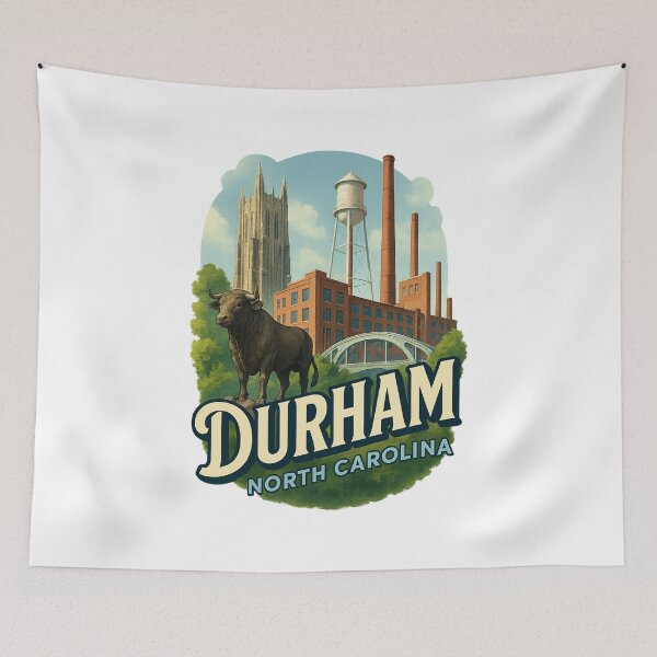 Item preview, Durham North Carolina Duke Chapel and Bull designed and sold by Aryabek.