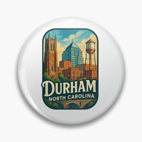 Item preview, Durham Skyline and Historic Water Tower designed and sold by Aryabek.