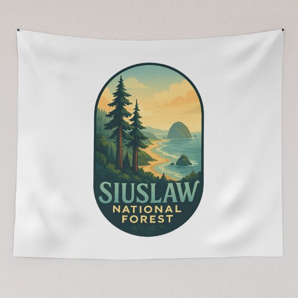 Item preview, Oregon Coastline in Siuslaw National Forest designed and sold by Aryabek.