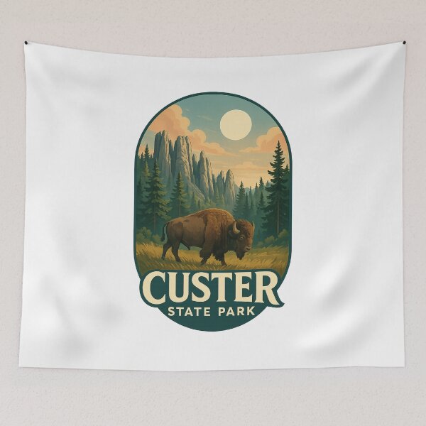Item preview, Custer State Park Bison and Granite Peaks South Dakota designed and sold by Aryabek.