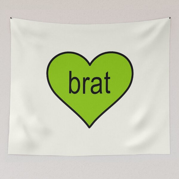 Item preview, Brat Word Green Heart designed and sold by Jeallan Designs.