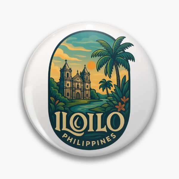 Item preview, Iloilo Philippines Colonial Church and Palm Trees designed and sold by Places On Earth.