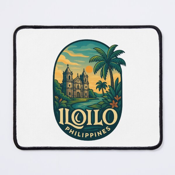 Item preview, Iloilo Philippines Colonial Church and Palm Trees designed and sold by Places On Earth.