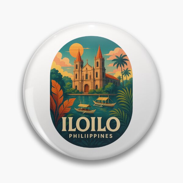 Item preview, Iloilo Colonial Church and River Scene Philippines designed and sold by Places On Earth.