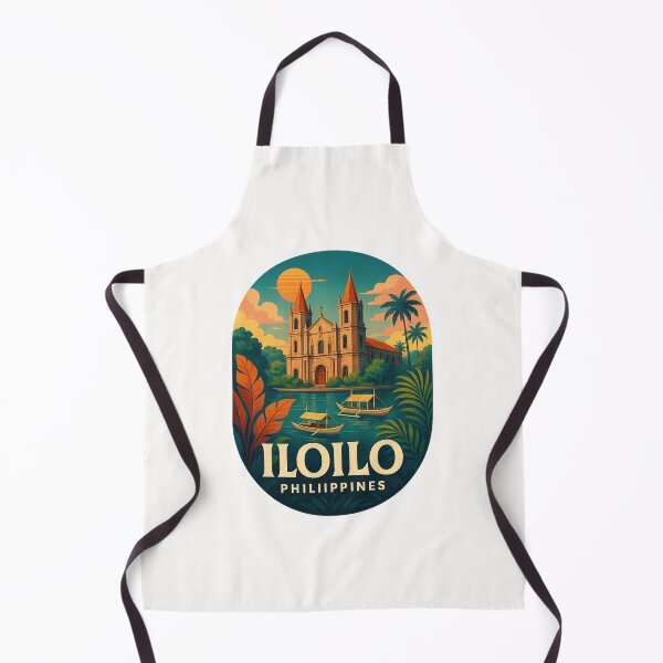 Item preview, Iloilo Colonial Church and River Scene Philippines designed and sold by Places On Earth.