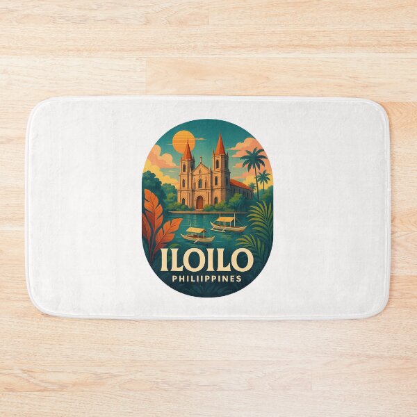 Item preview, Iloilo Colonial Church and River Scene Philippines designed and sold by Places On Earth.