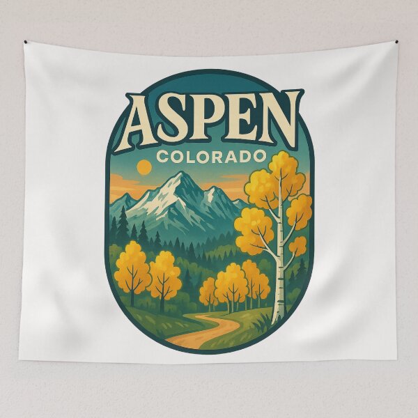 Item preview, Aspen Colorado Mountains and Golden Aspens designed and sold by Places On Earth.