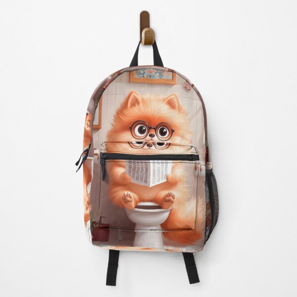 Item preview, Adorable Dog Pomeranian Reading News Glasses designed and sold by HumbertoValveno.
