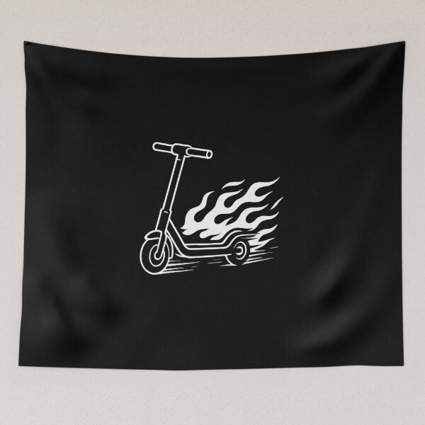 Item preview, E-Scooter Design – Speed & Fire Tail designed and sold by RetroMaritalArt.