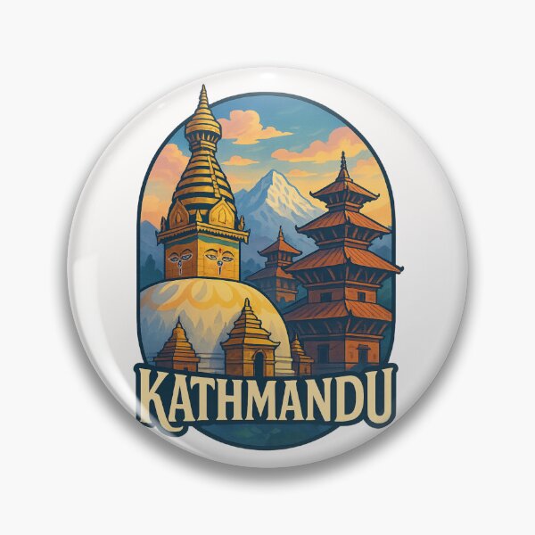 Item preview, Stupa and Himalayan View from Kathmandu Nepal designed and sold by Places On Earth.