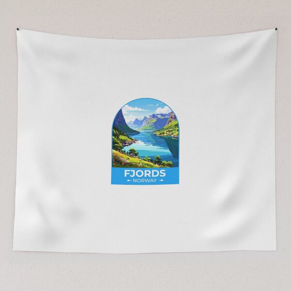 Item preview, Fjords Norway Sticker designed and sold by TulipaGraphics.