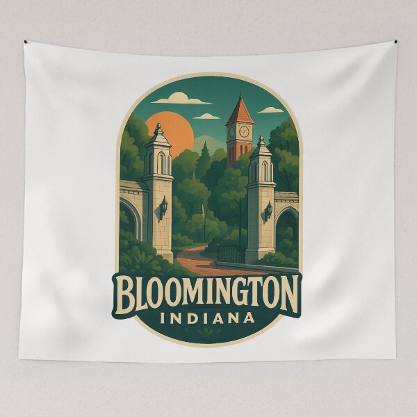 Item preview, Sample Gates and Campus Tower Bloomington Indiana designed and sold by Places On Earth.