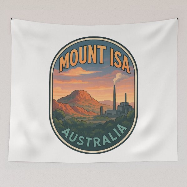 Item preview, Mount Isa Sunset and Mining Skyline Australia designed and sold by Places On Earth.