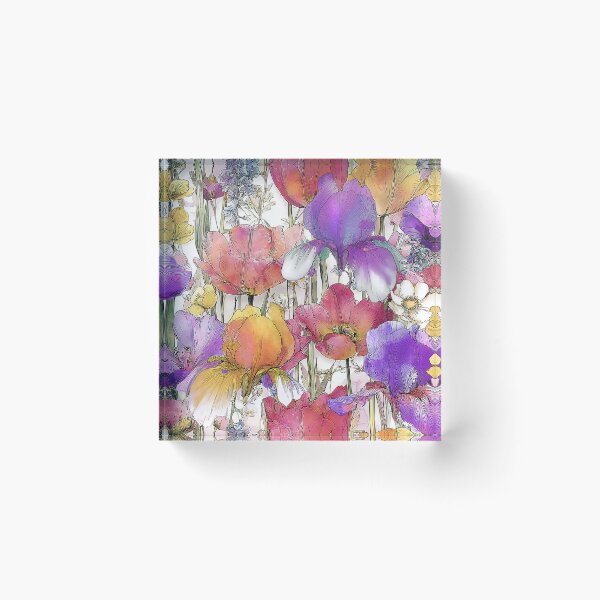 Item preview,  Tulip Iris Line Drawing Watercolor designed and sold by Tina Veenstra.