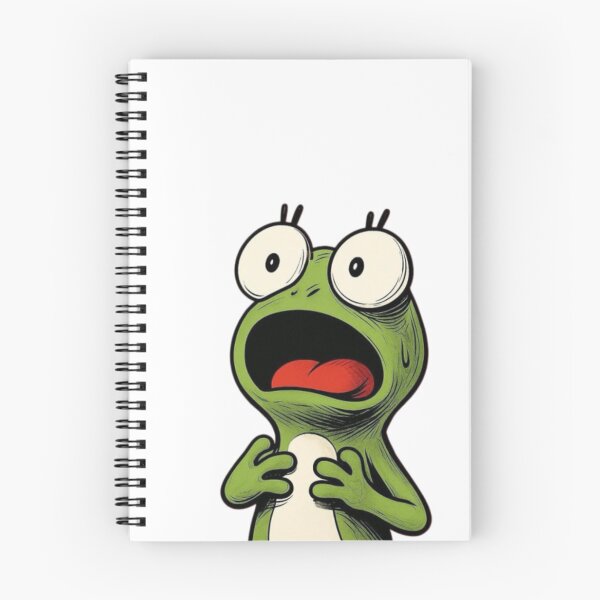 Item preview, A green frog looks scared designed and sold by kyokyyosei.