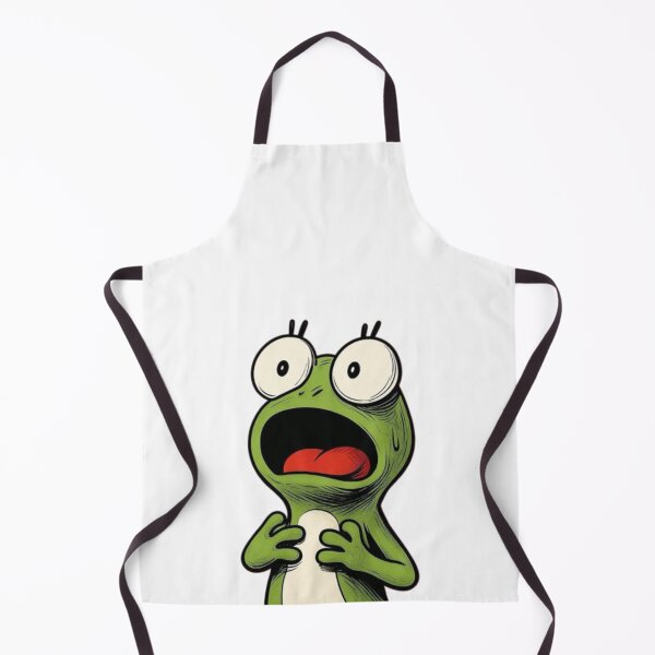 Item preview, A green frog looks scared designed and sold by kyokyyosei.