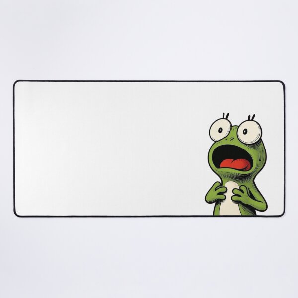 Item preview, A green frog looks scared designed and sold by kyokyyosei.