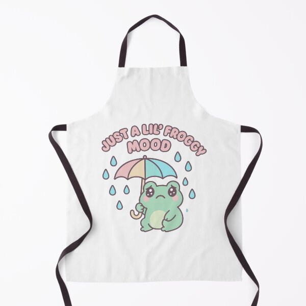 Item preview, Sad Cartoon Frog with Umbrella Froggy Mood designed and sold by PixeloraStudio.