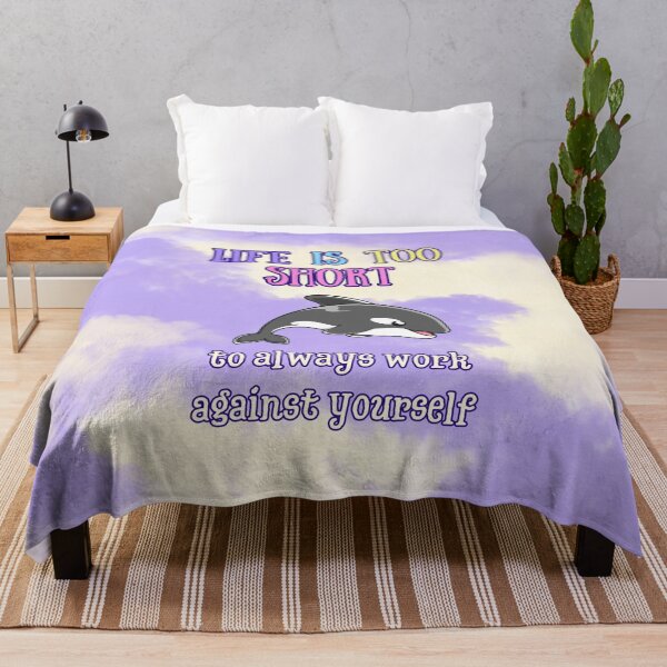 Item preview, Life is too short – Cute Orca Motivational Quote Design designed and sold by MagicContOasis.