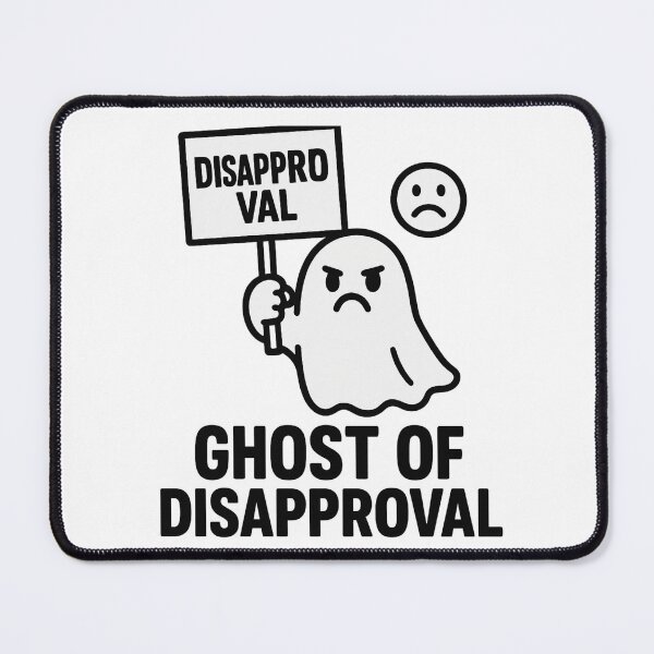 Item preview, Ghost of Disapproval – Funny Angry Ghost Meme Illustration designed and sold by Apple-Design369.