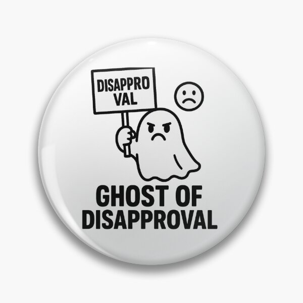 Item preview, Ghost of Disapproval – Funny Angry Ghost Meme Illustration designed and sold by Apple-Design369.