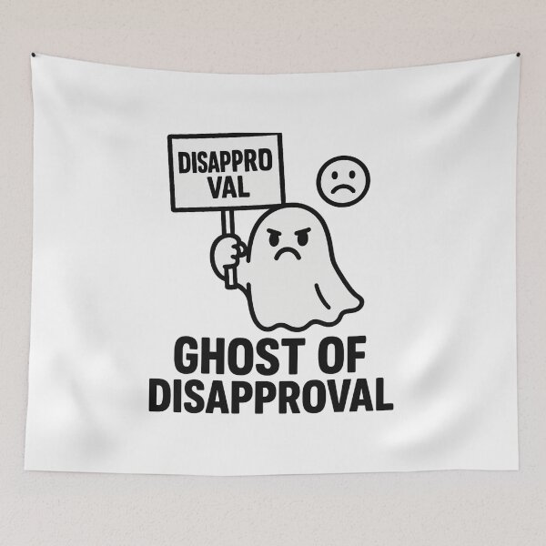 Item preview, Ghost of Disapproval – Funny Angry Ghost Meme Illustration designed and sold by Apple-Design369.
