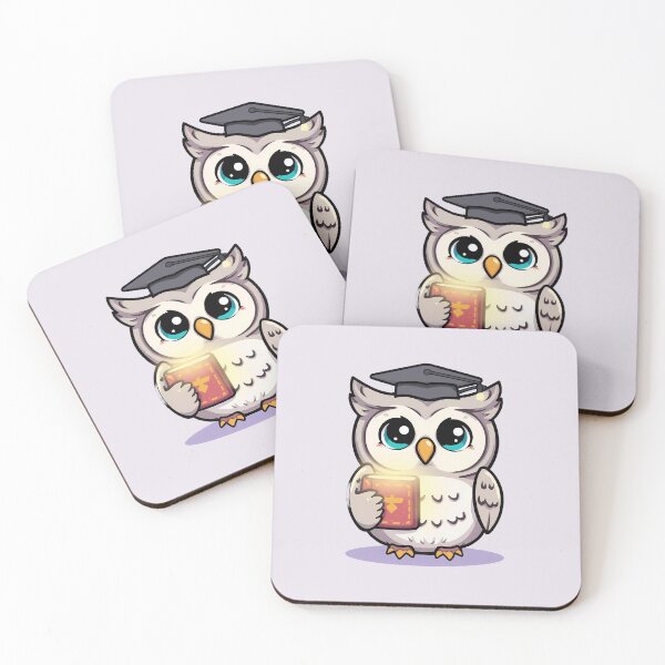 Item preview, Wise Owl Reading a Giant Book | Cute Vintage Cartoon Illustration designed and sold by PawxelArt.